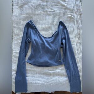 Women's Blue Long Sleeve Top